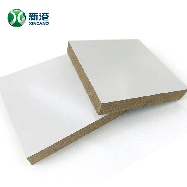 15mm 1200*2400mm উচ্চ শক্তির MDF গ্লস হোয়াইট সারফেস আসবাবপত্র পেপার ফেস