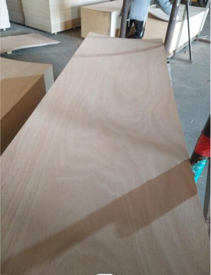 প্রাকৃতিক Okoume ব্যহ্যাবরণ পাতলা পাতলা কাঠের দরজা চামড়া